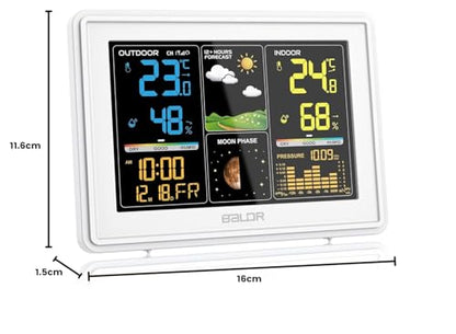Statie meteo digitala BALDR, termometru/higrometru indoor-outdoor