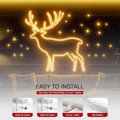 Banda LED neon exterior 20 m KSIBNW 220V, IP65, 320°, lumina naturala