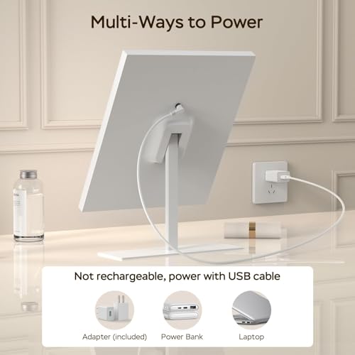 Oglinda machiaj 12" cu iluminare LED ANTENLICHT, 3 moduri culoare, dimabila