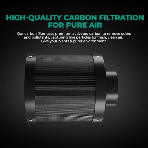 Filtru carbon activ 100 mm MARS HYDRO + control miros, miez carbon inlocuibil