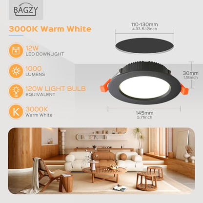 Set 10 Spoturi LED incastrabile ultra plate 9W IP44 5 set BAGZY, 4000K