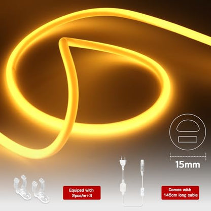 Banda LED neon exterior 20 m KSIBNW 220V, IP65, 320°, lumina naturala