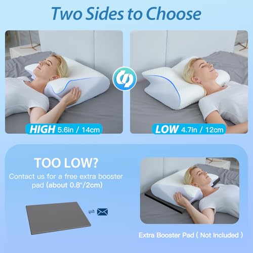 Perna ergonomica cervicala 2-in-1 HOMCA, spuma memorie, suport gat