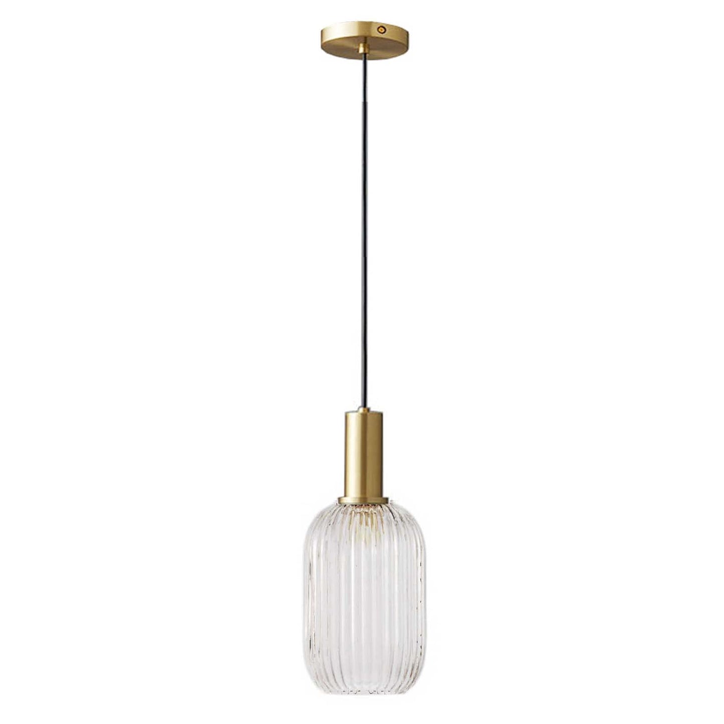 Lampa suspendata Clear Glass M E27 60W finisaj bronz