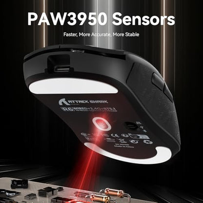 Mouse Gaming R6 MAMBASNAKE x ATTACK SHARK, 39g, Wireless 8K, PAW3950MAX