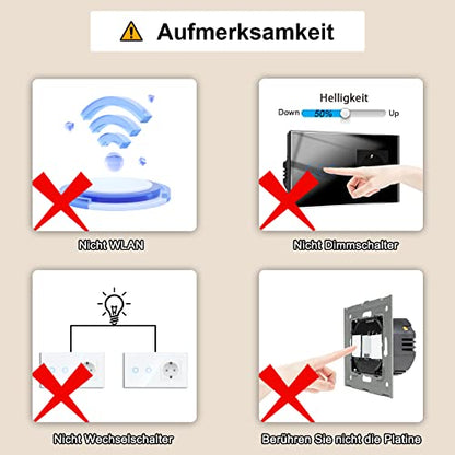 Intrerupator touch cu priza Schuko USB-C+A 20W + status LED CNBINGO