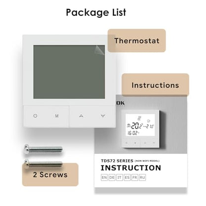 Termostat incalzire pardoseala TDS72WIFI-WP Beok, WiFi Tuya,