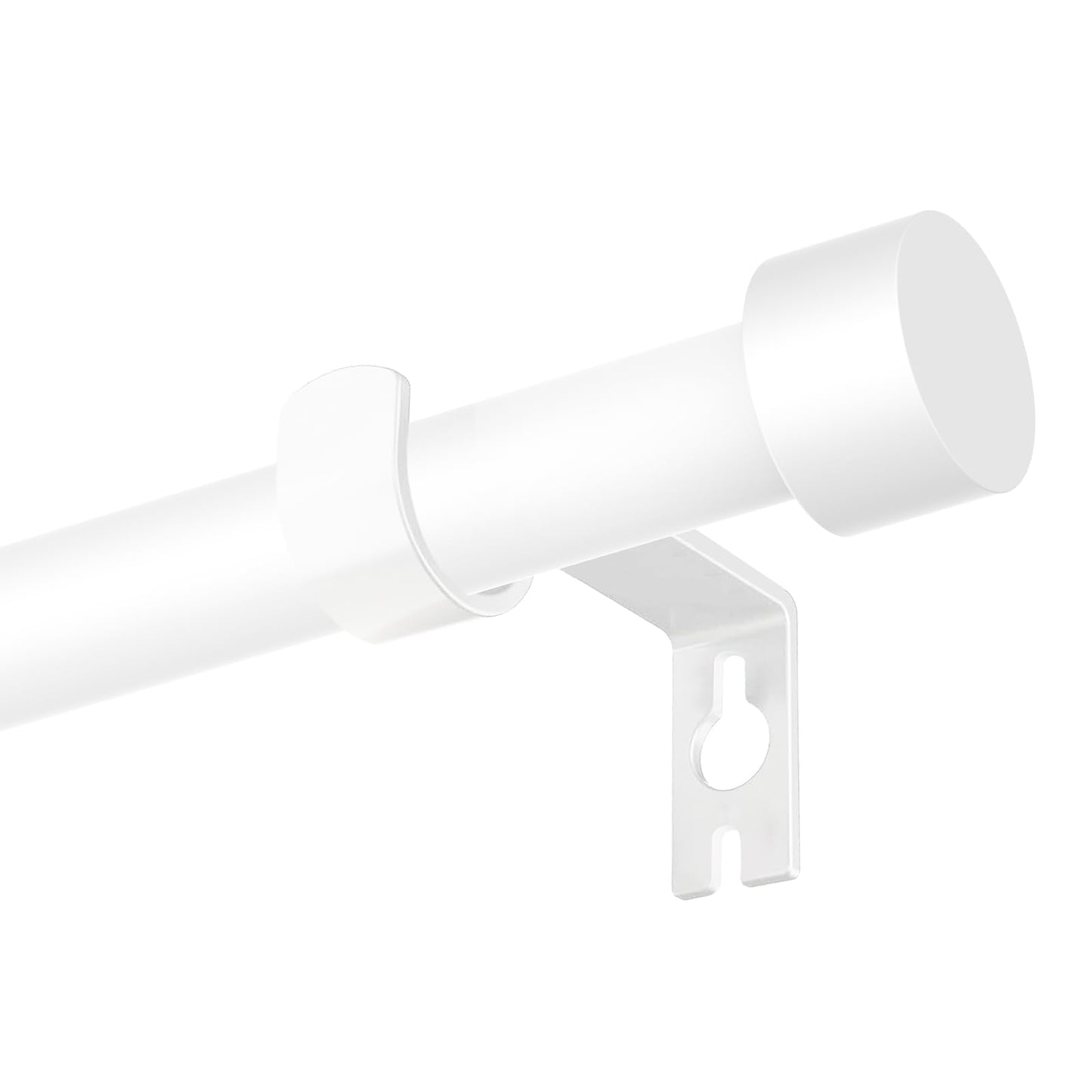 Galerie perdea Poskena 63-183 cm, 16 mm, otel inoxidabil alb
