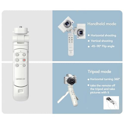 Trepied wireless AODELAN pentru Sony ZV-E10,ZV-1,ZV-1 II, ZV-1F, a6100, a6400, a6600, a7 III, a7R III, a7R IV, a9, a9 II, telecomanda Bluetooth