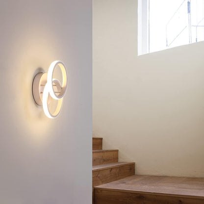 Goeco LED Ceiling Light, 2 Bulbs, Modern Round Design Ceiling Light, 3000 K Warm White Light, 22 W LED Lamp, Silicone Cover, LED Light for Living Room, Bedroom, Kitchen (White Model 1)
