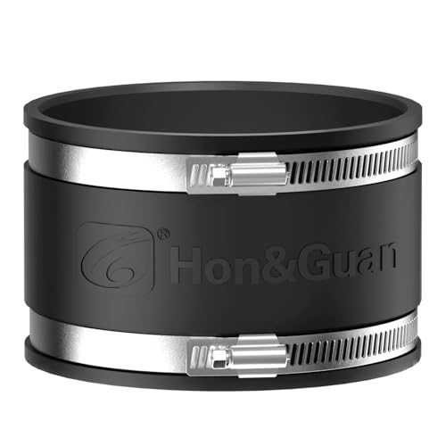 Cuplaj flexibil 150 mm Hon&Guan + manseta cauciuc, coliere inox, reduce zgomot