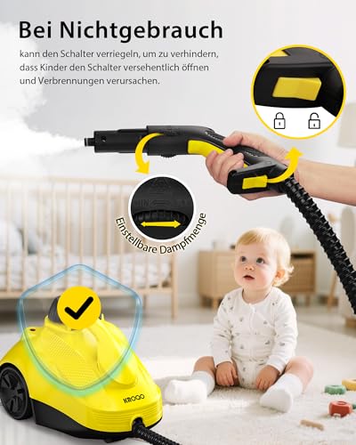 Aparat curatat cu abur 23 accesorii + cablu 5 m, pentru cuptoare si