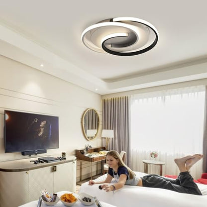 Plafoniera LED dimabila cu telecomanda, 32W lumina alba, intensitate reglabila, design modern pentru living si dormitor