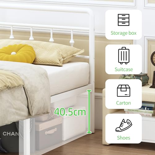 Cadru pat metalic 160x190 cu tablie si suport lamele otel EMODA