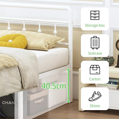 Cadru pat metalic 160x190 cu tablie si suport lamele otel EMODA