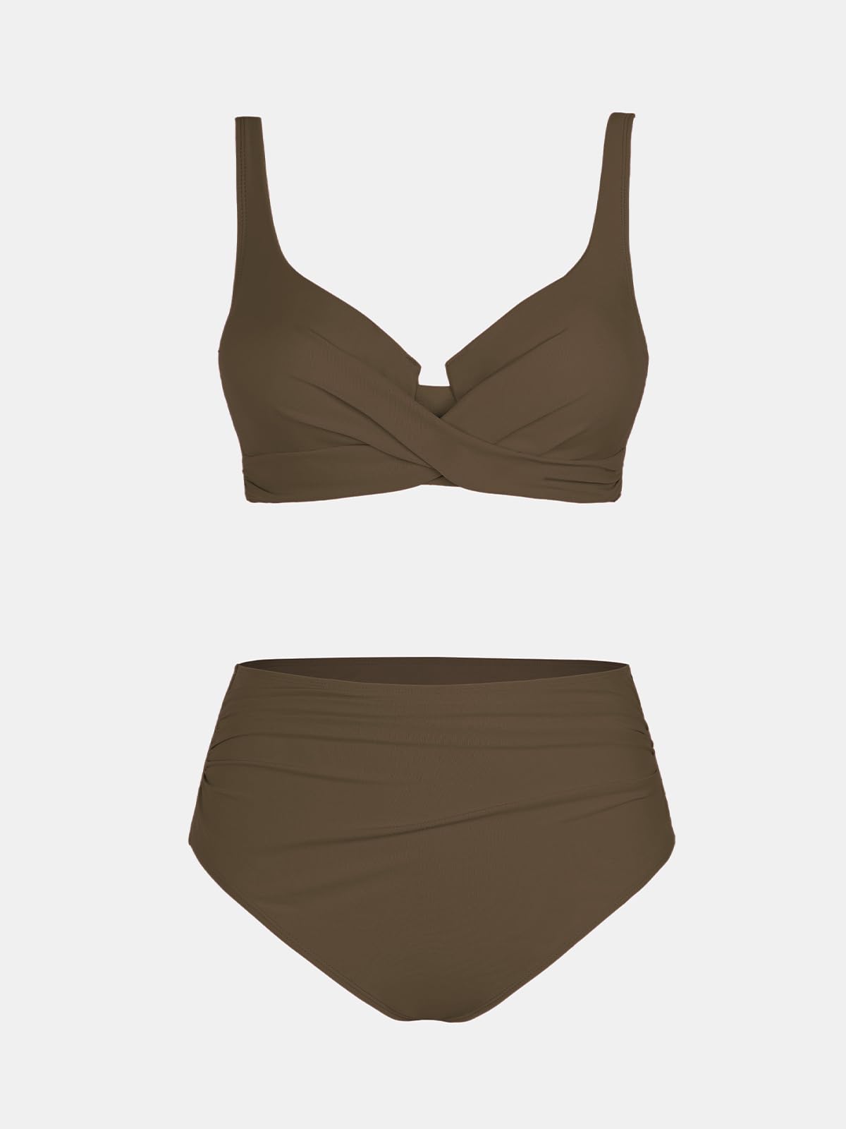 Costum de baie - S CUPSHE Bikini Set talie inalta cu sarma