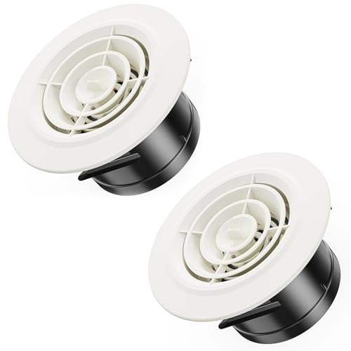 Grila ventilatie rotunda reglabila 100 mm + plasa insecte Hon&Guan, ABS