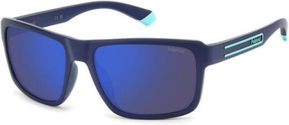 Polaroid Men's PLD 2158/S Sunglasses, Matte Blue, 58