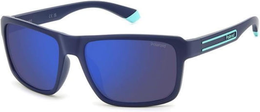 Polaroid Men's PLD 2158/S Sunglasses, Matte Blue, 58
