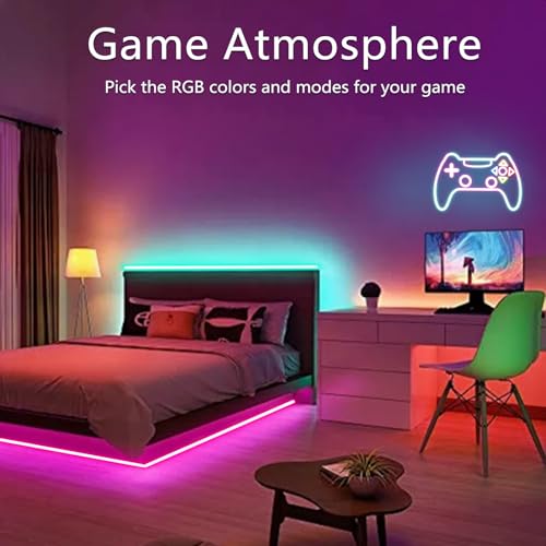 Banda Led Neon RGB 18m Bvokon control app/telecomanda, IP65, music sync