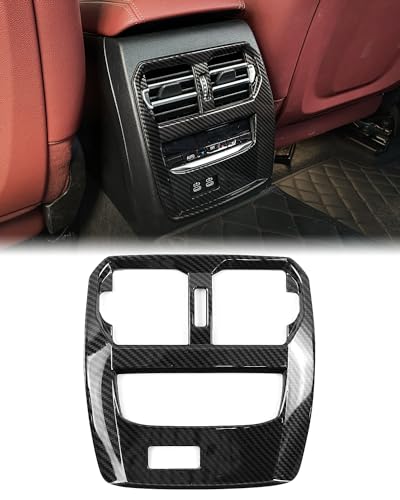 Ornamente grila aer spate G20 BMW, stil carbon, protectie panou AC