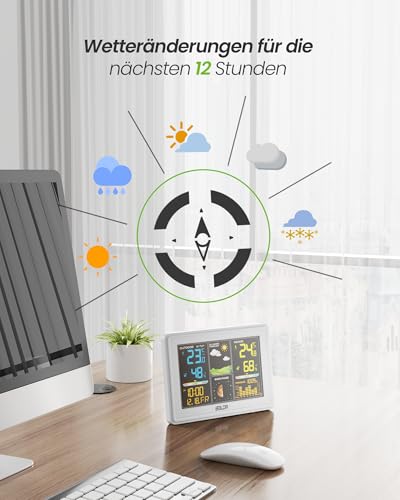 Statie meteo digitala BALDR, termometru/higrometru indoor-outdoor