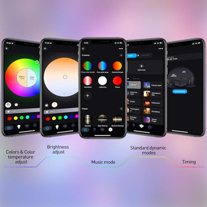 Set Proiectoare LED RGB 30W interior/exterior, WiFi/Bluetooth T-SUNUS, IP66, 2 buc