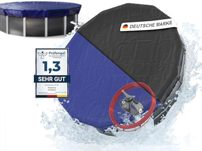 Prelata Piscina Rotunda Planenfux, pentru piscine cu diametru 550 cm, 2 in 1 Rezistenta UV, diametru 610 cm