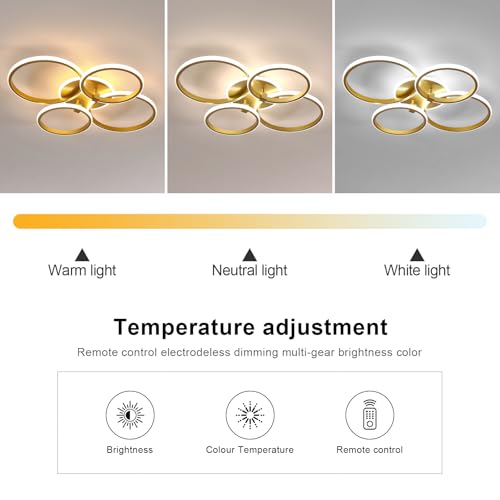 Plafoniera LED Riserva 39W Riserva, dimabila 3000K-6500K cu telecomanda
