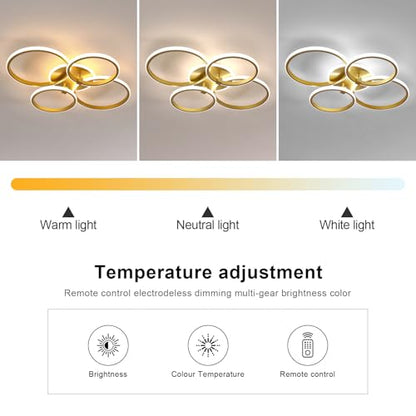 Plafoniera LED Riserva 39W Riserva, dimabila 3000K-6500K cu telecomanda