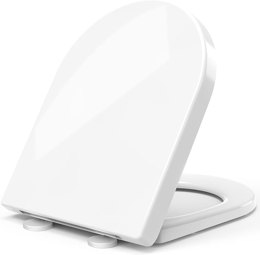 Colac WC STOREMIC D Shape Soft Close PP Alb 46.6 x 36 cm
