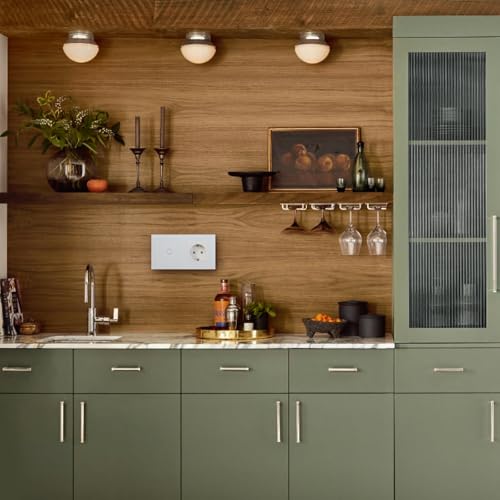 Intrerupator touch 1 gang + priza Schuko ingropata BSEED, sticla alba