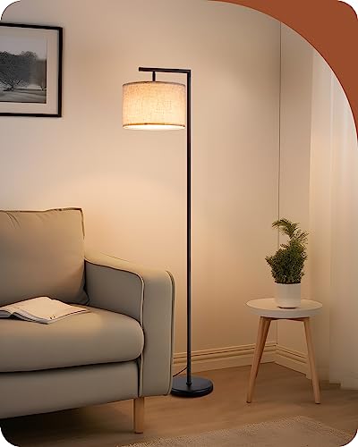Lampa de podea tip arc EDISHINE, 160 cm bej si soclu E27