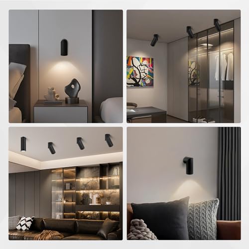 Spot LED orientabil GU10 negru 2 buc KYOTECH, aluminiu, montaj