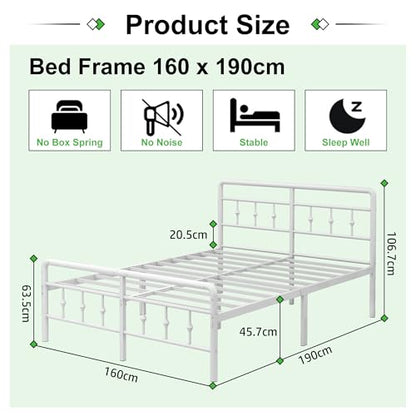 Cadru pat metalic 160x190 cu tablie si suport lamele otel EMODA