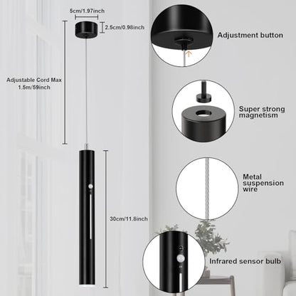 Set 2 lampi pendul led cu baterie 5000 mAh, fara cabluri