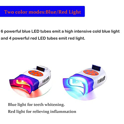 Lampa profesionala pentru albirea dintilor, cu suport de podea si 2 culori LED