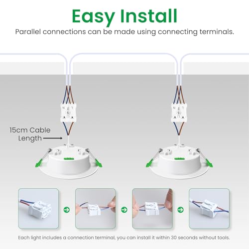 Spoturi LED incastrabil 6W IP65 dimabil, set 12 buc - Alusso Lighting