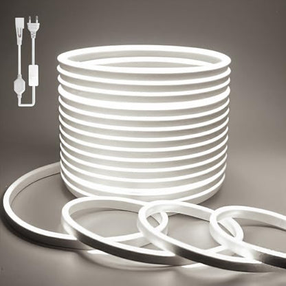 Banda LED neon exterior 10 m BAGZY 6000K 220V, IP65, 120 LED/m, alb rece