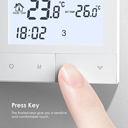 Termostat incalzire pardoseala TDS72WIFI-WP Beok, WiFi Tuya,