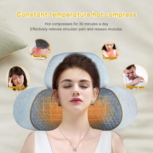 Perna masaj gat cu incalzire 2025 + vibratii, Grey - Pain Relief