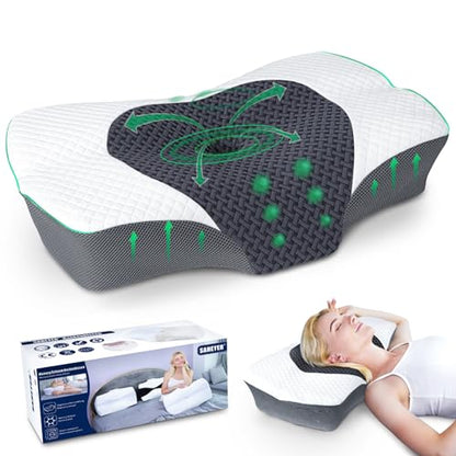 Perna ergonomica cervicala 63.5x40.6cm SAHEYER + spuma memory, suport gat
