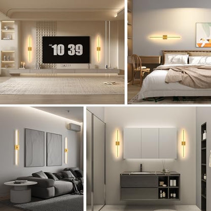 Set 2 aplice LED fara fir, cu telecomanda, dimabile, 3000-6000K si baterie 8000mAh