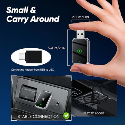 LORESJOY Adaptor CarPlay Wireless - iOS 9+ - conectare fara cablu rapida