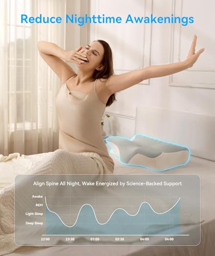 Perna cervicala 2 in 1 memory foam Restnature, suport ergonomic gat,