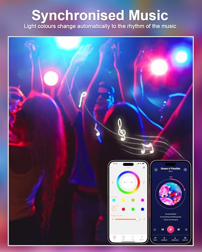 Spoturi LED incastrate smart 10W RGB Bluetooth, set 6 buc, Alexa, 2700K