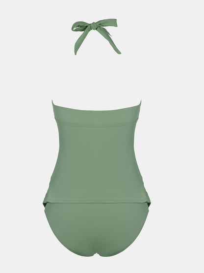 Costum de baie sarcina M - CUPSHE Tankini Halter Sweetheart Neck