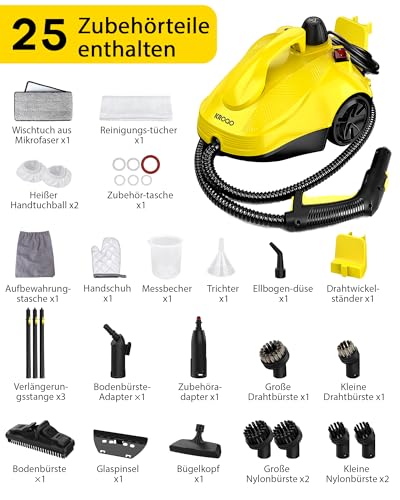 Aparat curatat cu abur 23 accesorii + cablu 5 m, pentru cuptoare si