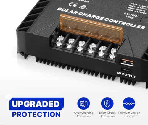 Controller MPPT 20A 12V/24V ATEM POWER + incarcare automata PV