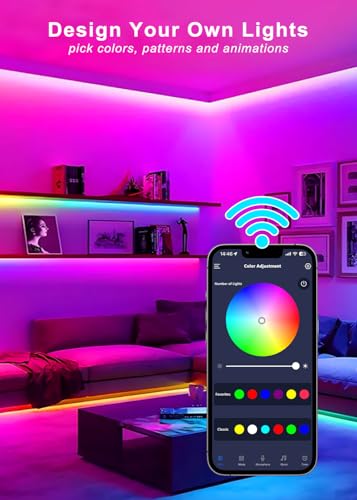 Banda LED Neon 10m RGBIC 5V - Smart Control App, waterproof, sync muzica
